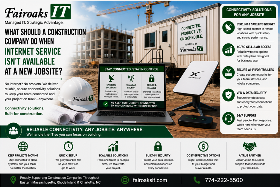 What Should a Construction Company Do When Internet Service Isn't Available at a New Jobsite?